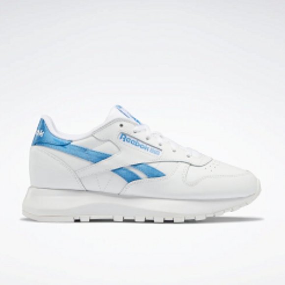 Reebok Women's White blue Classic Leather Sp Shoes Size 9 us GW4465 - Picture 2 of 3